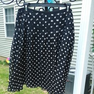 Ralph Lauren box pleated polka dot skirt